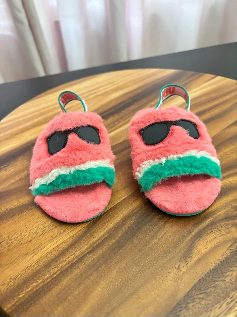UGG Toddler Girl Watermelon Pink Sunglasses Slippers